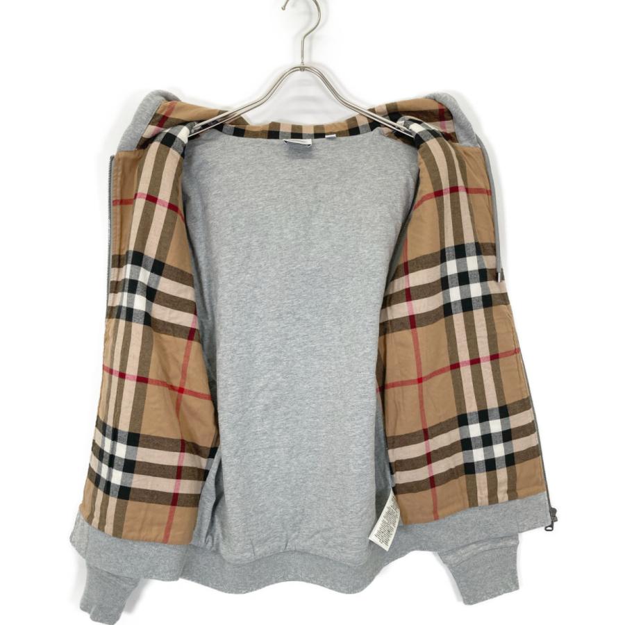 BURBERRY（バーバリー） 8061857 グレー コットン スクエアロゴ ジップ