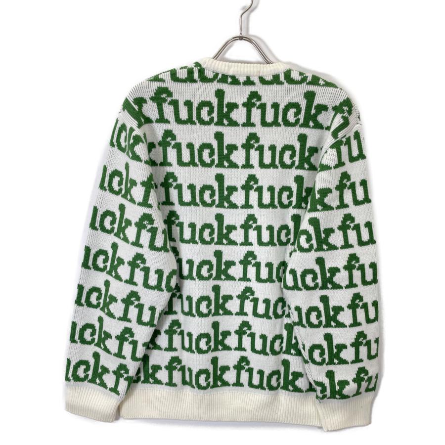 Supreme シュプリーム 22SS ホワイト×グリーン Fuck Sweater Supreme シュプリーム 22SS ホワイト×グリーン Fuck Sweater
