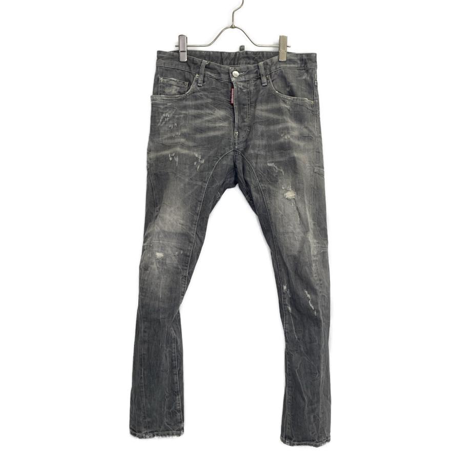 DSQUARED2 グレー デニムパンツ ダメージ加工44 新品未使用 DSQUARED2 - Dsquared2 ディースクエアード デニム グレー ダメージ