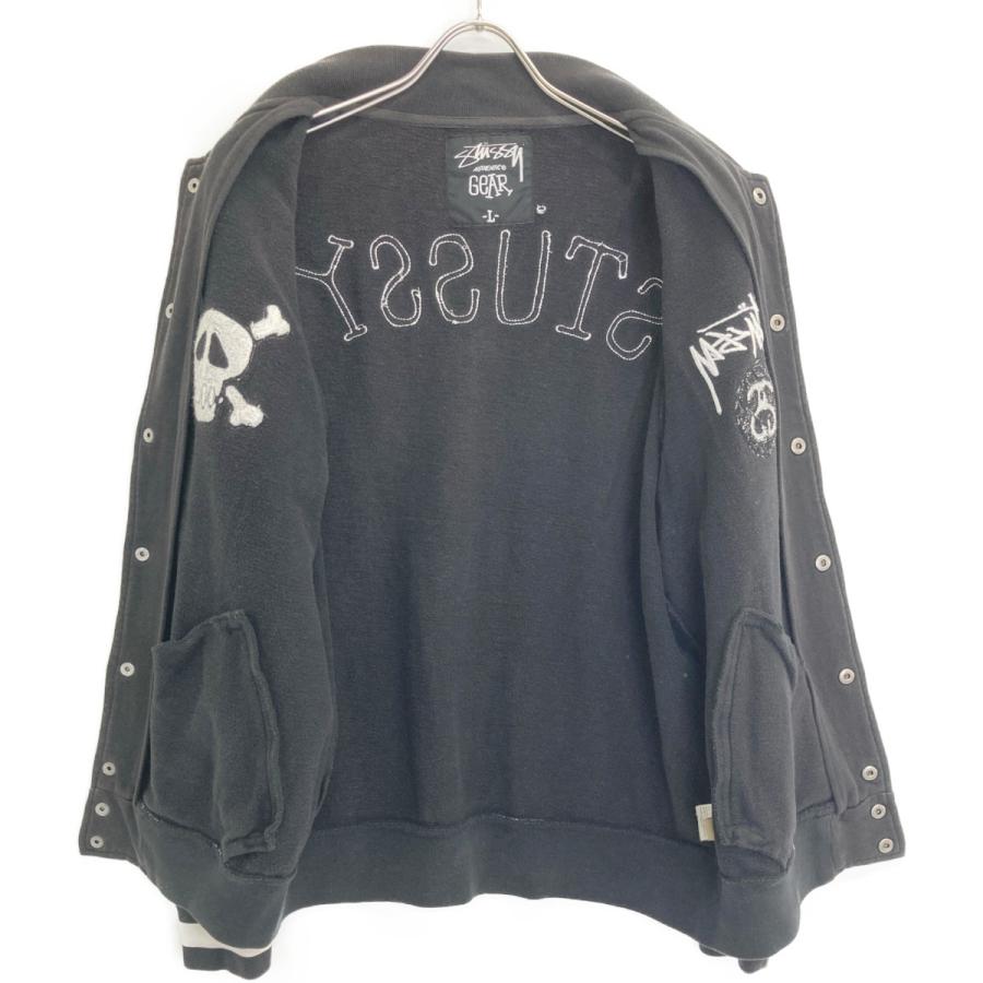 STUSSY ステューシー ブラック クロスボーン スカル スタジャン STUSSY ステューシー ブラック クロスボーン スカル スタジャン