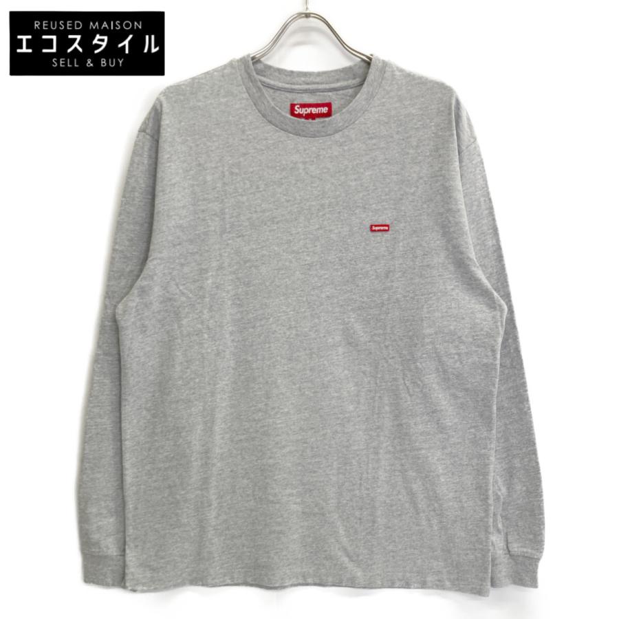 Supreme シュプリーム グレー スモールボックスロゴ 長袖Tシャツ Supreme シュプリーム グレー スモールボックスロゴ 長袖Tシャツ