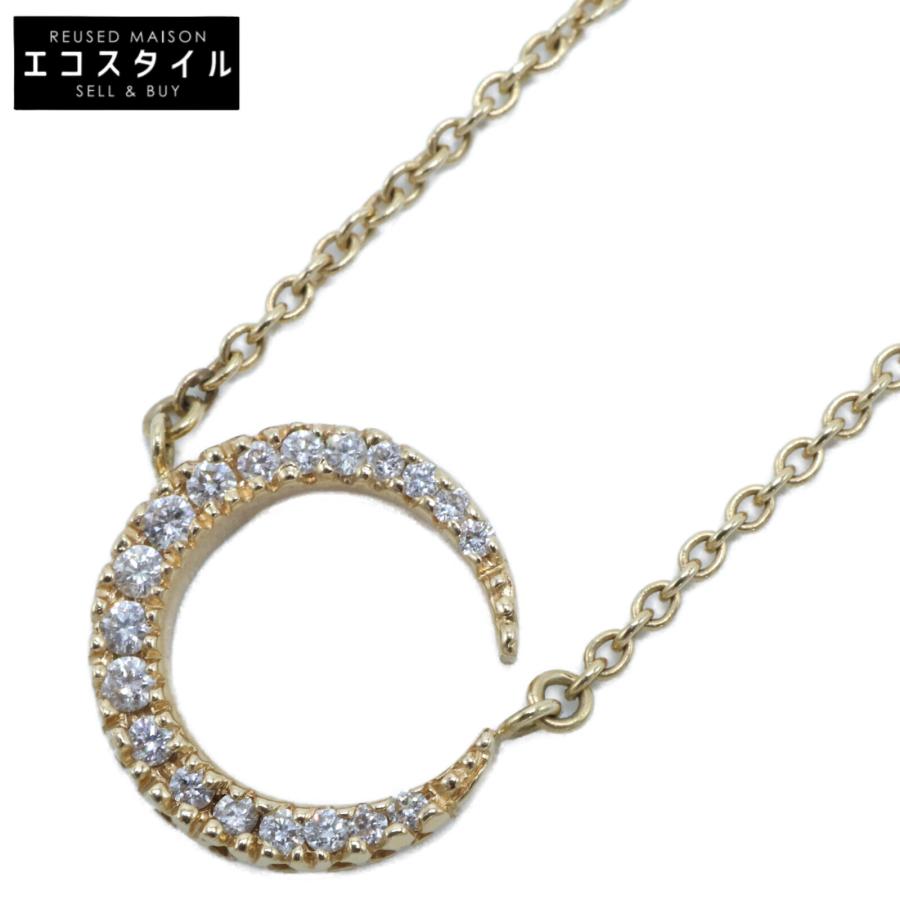 美品 MIZUKI ミズキ 585 クレセントムーン ダイヤモンド