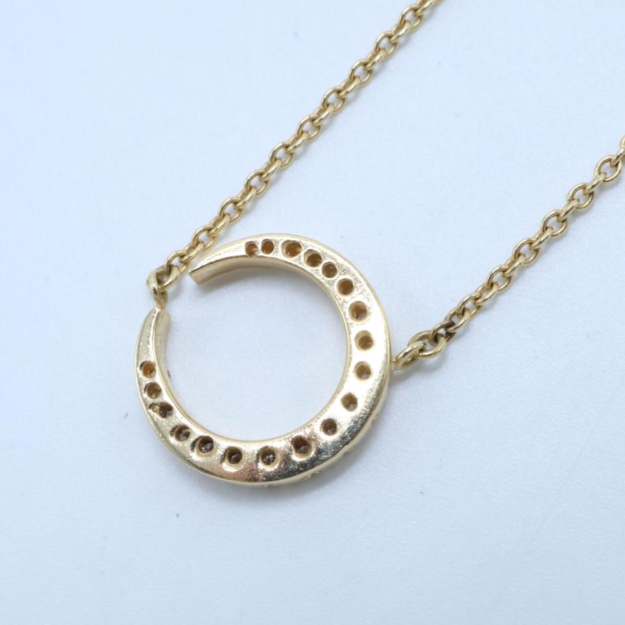 美品 MIZUKI ミズキ 585 クレセントムーン ダイヤモンド ネックレス 