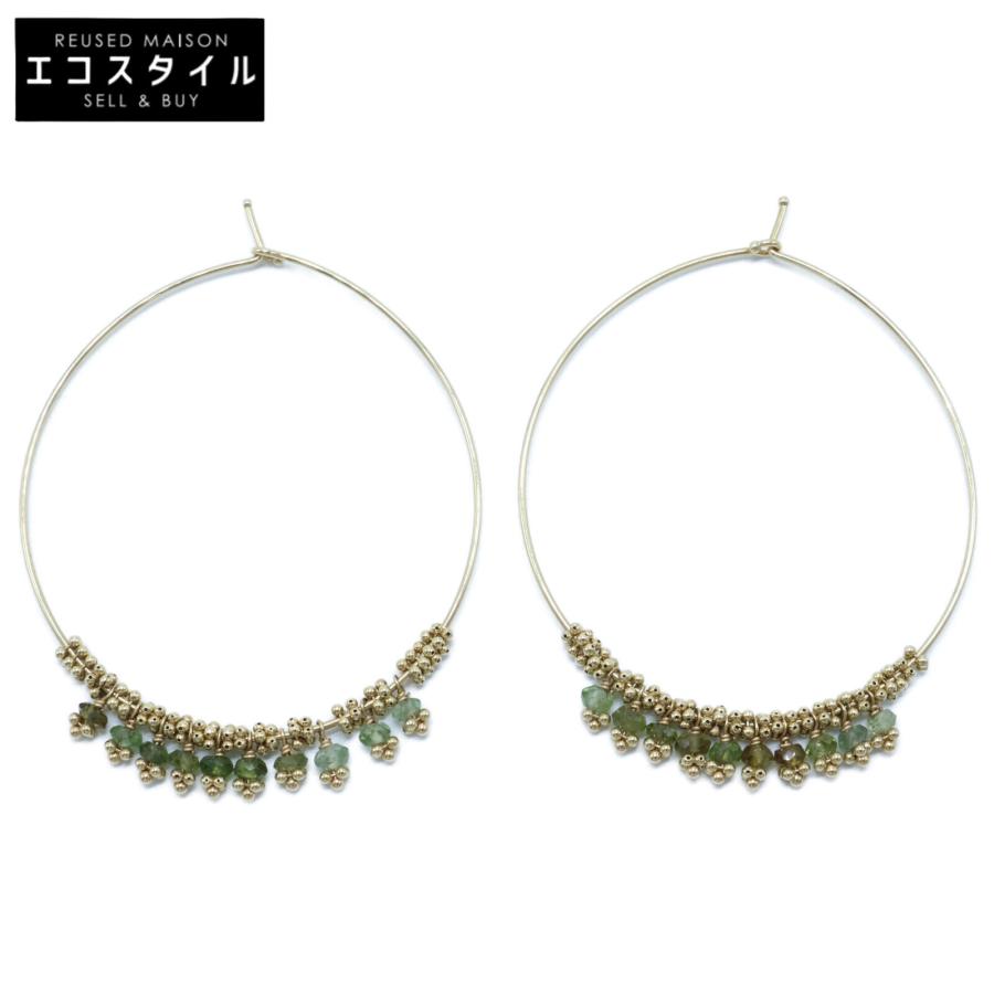 Mizuki ミズキ　グレー ビーズ フープピアス Mizuki ミズキ グレー ビーズ フープピアス Mizuki ミズキ グレー