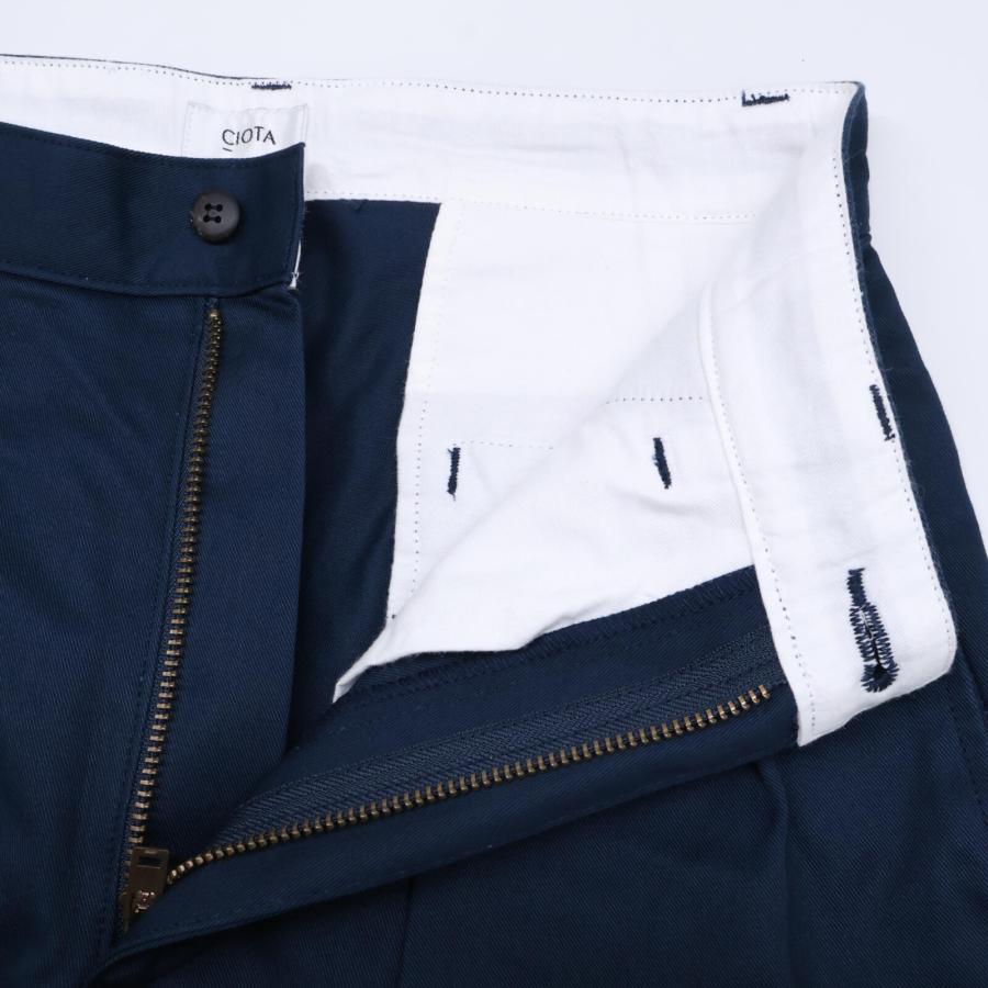 CIOTA（シオタ） 美品/ PTLM-124 ネイビー コットン ツータック