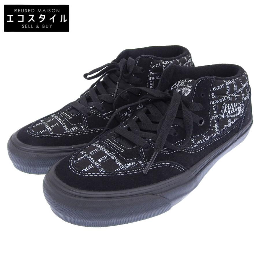 VANS 未使用 バンズ ×Supreme Half Cab Black ミドルカットスニーカー 