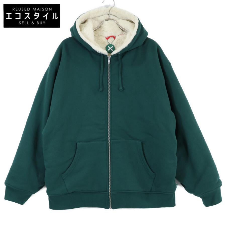 Supreme ダークグリーン パーカー Supreme（シュプリーム） 22AW グリーン フェイクファー ジップアップ