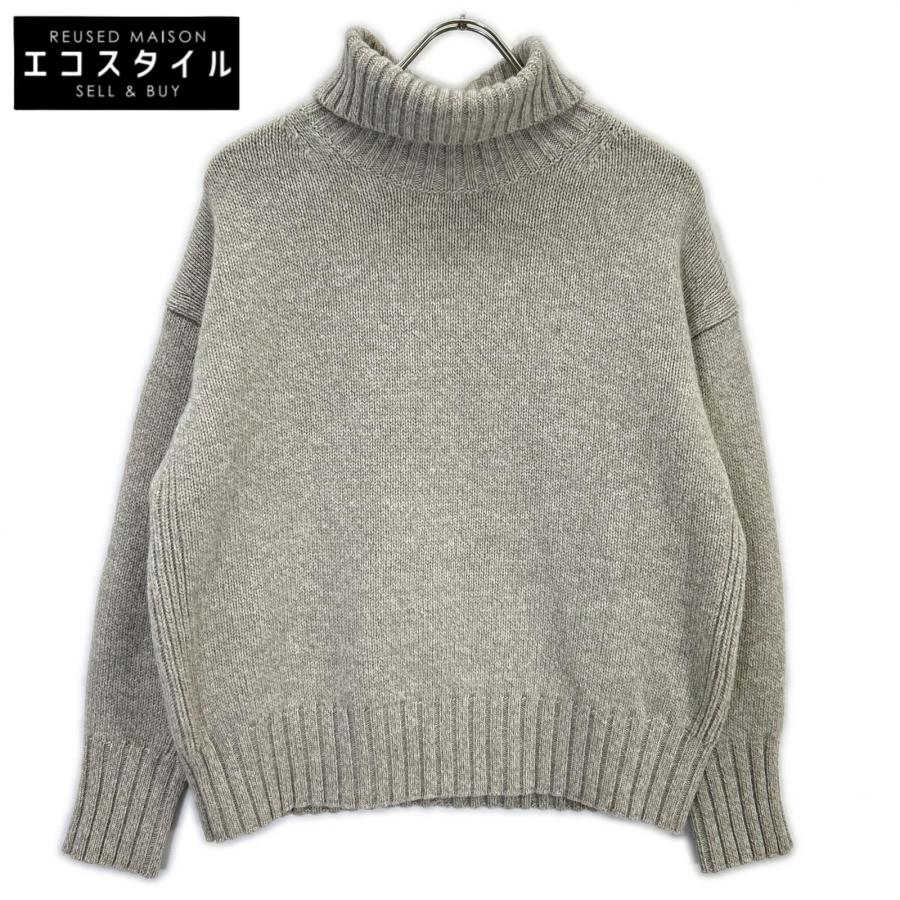 MACPHEE マカフィー  23年製 ﾗｲﾄｸﾞﾚｰ ﾗﾑｶｼﾐﾔ ﾀｰﾄﾙﾈｯｸﾌﾟﾙｵｰﾊﾞｰ S MACPHEE（マカフィー） 23年製 ライトグレー ラムカシミヤ