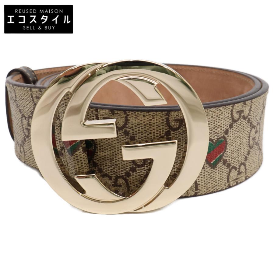GUCCI グッチ 114876 インターロッキングG ハート ベルト 85・34  