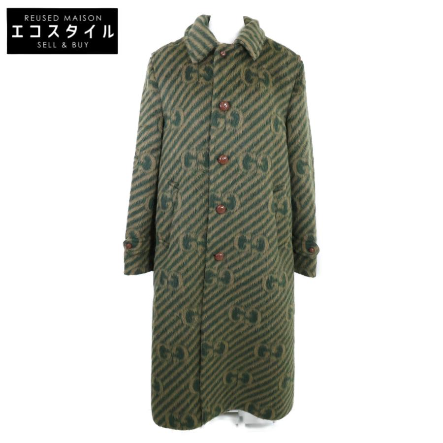 GUCCI 国内正規 美品 グッチ 639261 GGストライプ ラマxウール