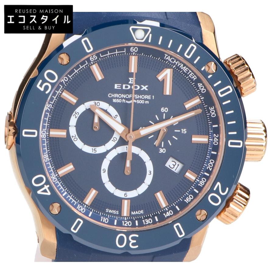 EDOX クロノグラフ 腕時計 ネイビー　限定品 EDOX クロノグラフ 腕時計 ネイビー限定品