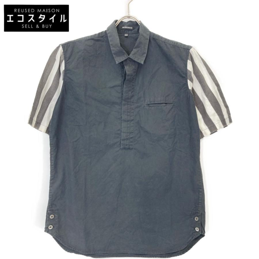 ANN DEMEULEMEESTER アンドゥムルメステール トップス XXS ネイビー系 メンズ ANN DEMEULEMEESTER アンドゥムルメステール 08年製 ネイビー 切り替え