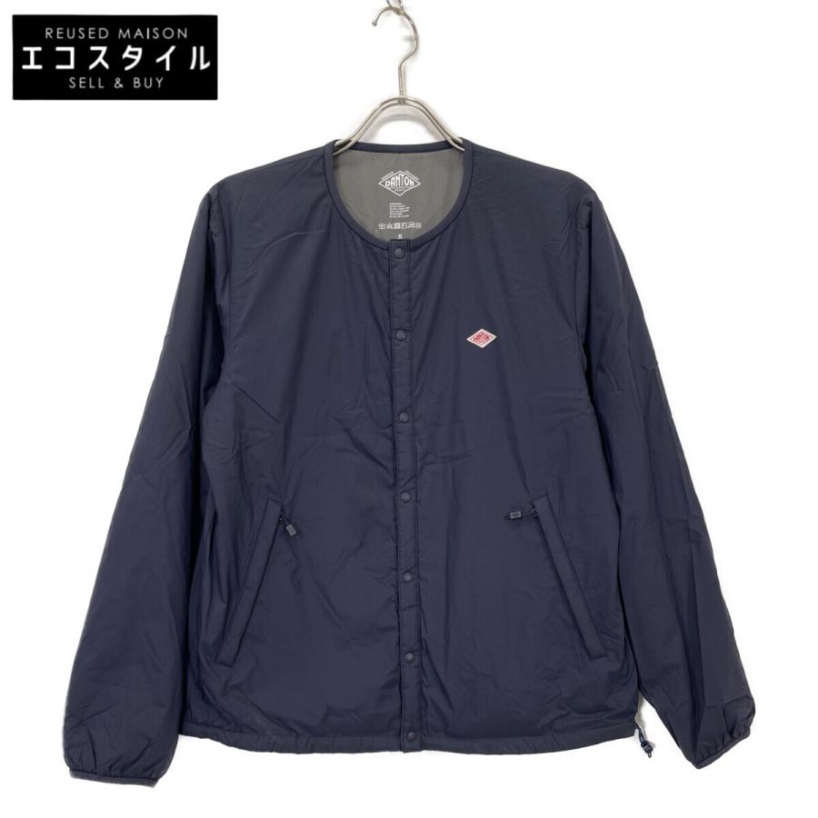 DANTON ダントン ネイビー×グレー ノーカラー インサレーション