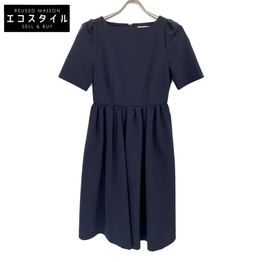 【34／XS〜S】CELFORD フィット＆フレアワンピース ネイビー 半袖 CELFORD（セルフォード） CWF0201025 ネイビー フィットアンドフレア