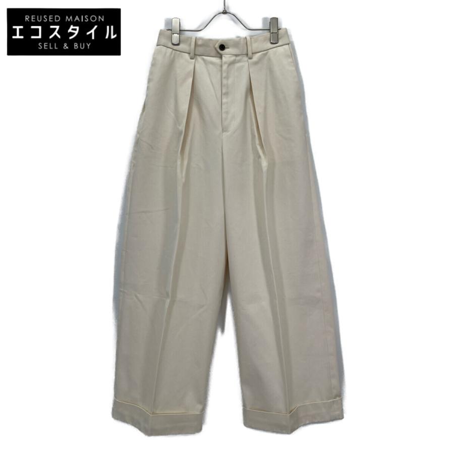 MARKAWARE マーカウエア ボトムス 1 アイボリー メンズ MARKAWARE マーカウエア アイボリー PLEATED WIDE TROUSERS ORGANIC