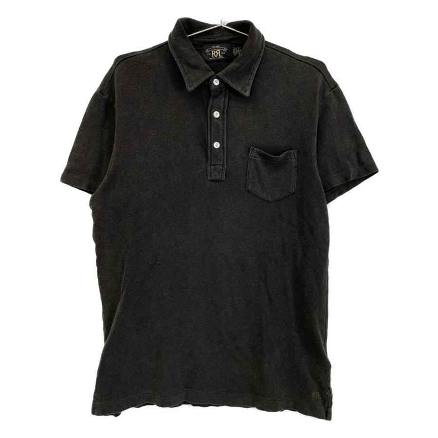 RRL ダブルアールエル フェード コットン ポロシャツ M ブラック 