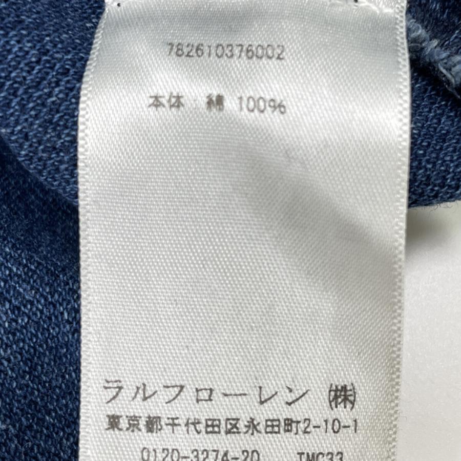 RRL ダブルアールエル コットン ポロシャツ M インディゴ メンズ