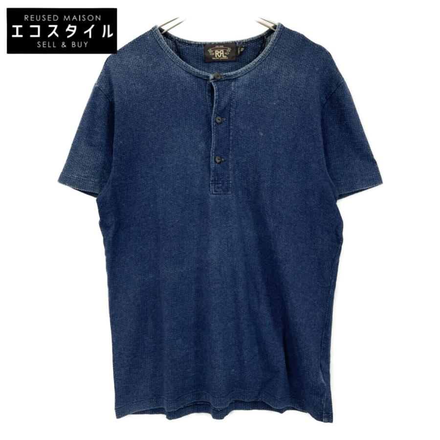 RRL ダブルアールエル インディゴ ヘンリーネック カットソー M 