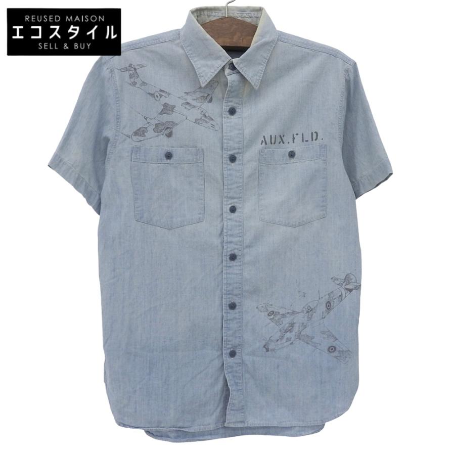 RRL ダブルアールエル 戦闘機プリント 開襟シャツ トップス メンズ