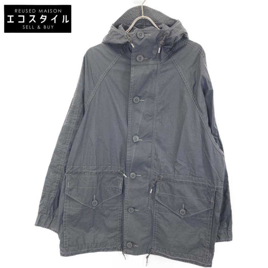 RRL ダブルアールエル ブラック ワックスドコットン フーデッド コート