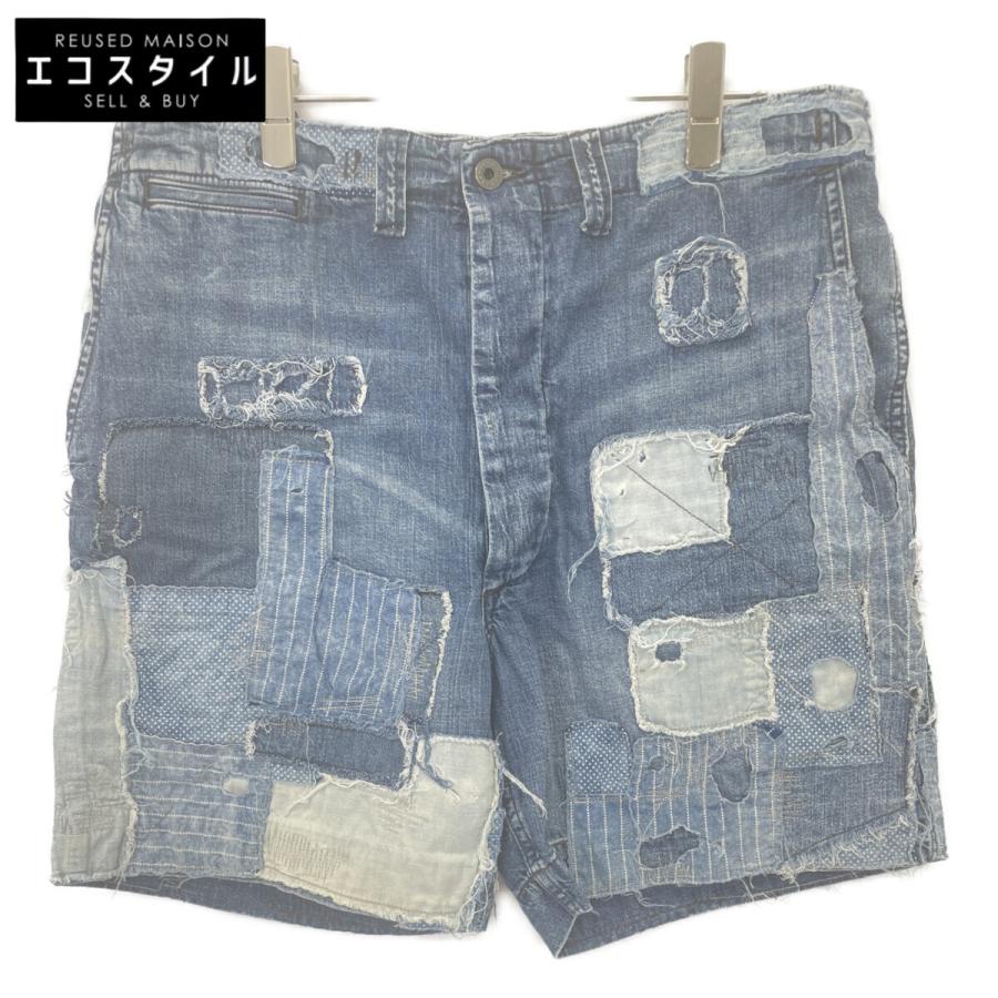 RRL ダブルアールエルダメージ パッチワーク インディゴ RRL ダブルアールエル インディゴ デニム パッチワーク フィールド