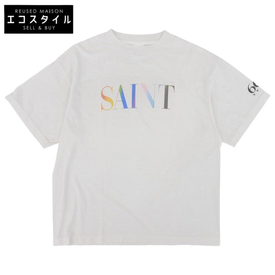 SAINT MICHAEL セントマイケルホワイト Tシャツ XL 未使用 SAINT MICHAEL セントマイケル TEE RAINBOW トップス メンズ