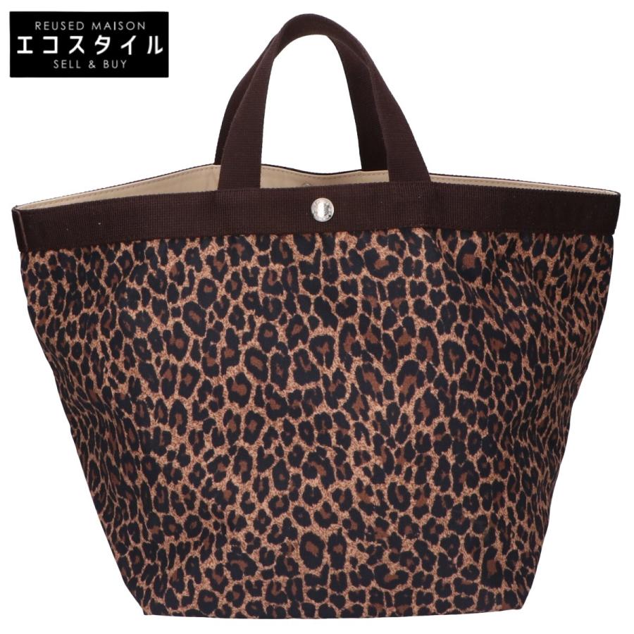 Herve Chapelier エルベシャプリエ 725F 舟型 トートバッグ L パンサー