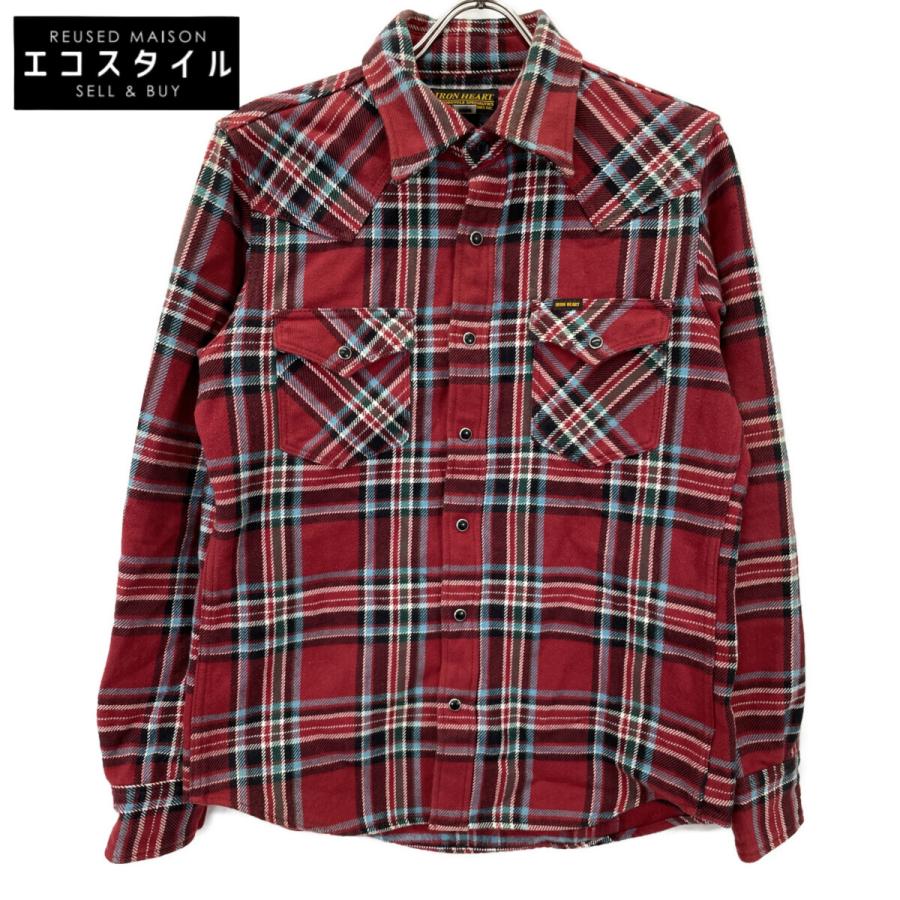 アイアンハート チェック柄フランネルシャツ アイアンハート チェック フランネル ウエスタン シャツ ピンク