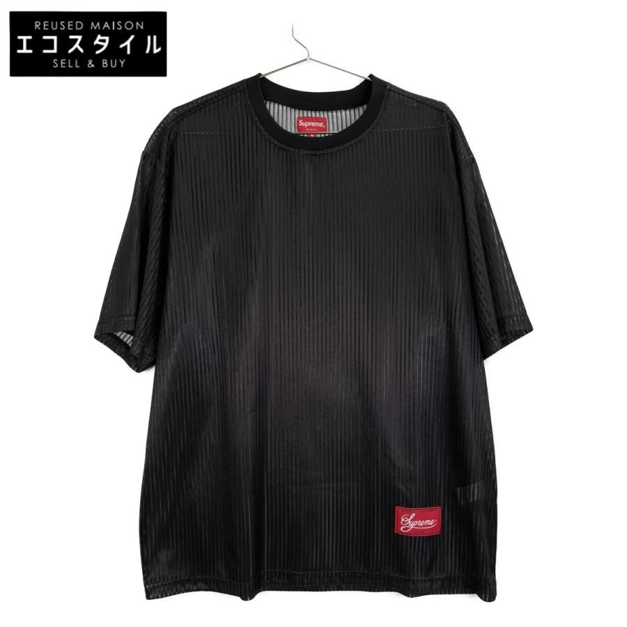 Supreme シュプリーム 23SS ブラック Gradient Mesh Stripe Jersey Tee  