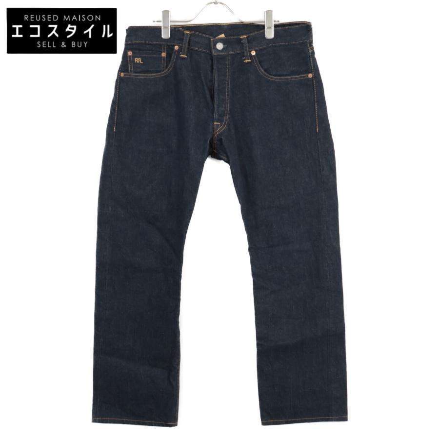 RRL ダブルアールエル LOW STRAIGHT DENIM PANTS インディゴ パッチ