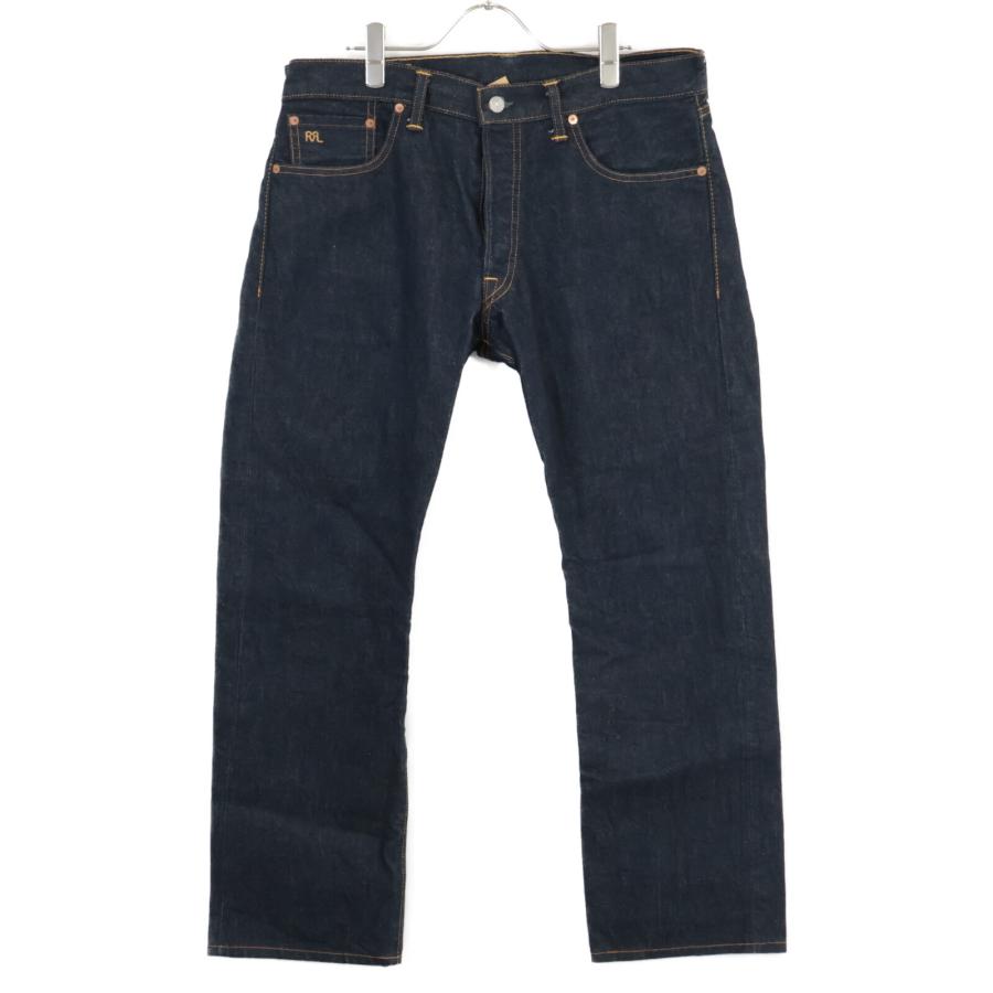 RRL ダブルアールエル LOW STRAIGHT DENIM PANTS インディゴ パッチ
