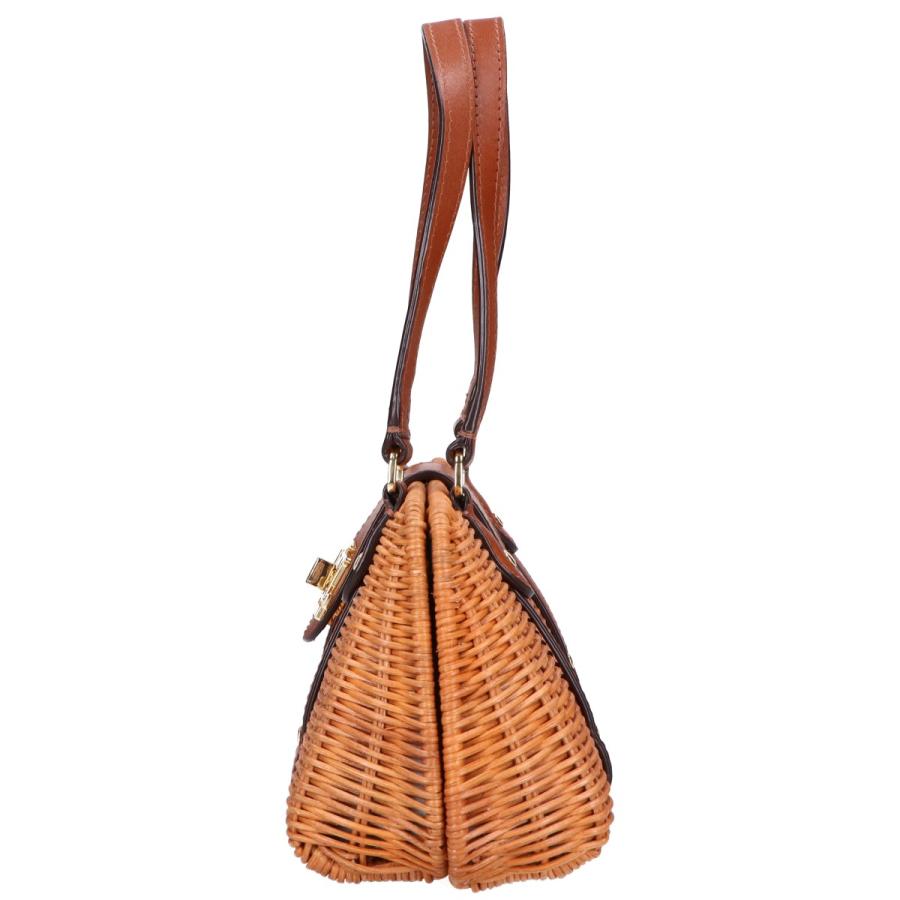 美品/ Ralph Lauren ラルフローレン Rattan Medium Lilly ターンロック