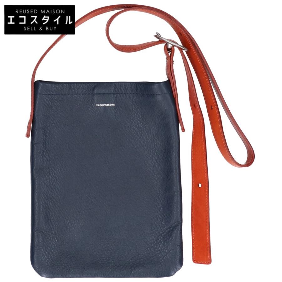 Hender Scheme エンダースキーマ ショルダーバッグ ネイビー/オレンジ メンズ 美品 Hender Scheme エンダースキーマ ワンサイド ベルトバッグ