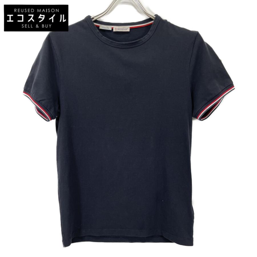 【美品】 MONCLER モンクレール半袖TシャツネイビーXL MONCLER（モンクレール） MAGLIA Tシャツ トップス S ネイビー