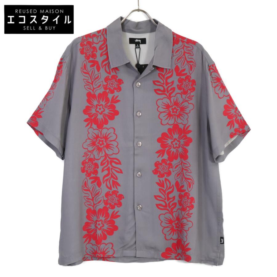 STUSSY（ステューシー） 1110157 グレー 花柄 開襟シャツ グレー S