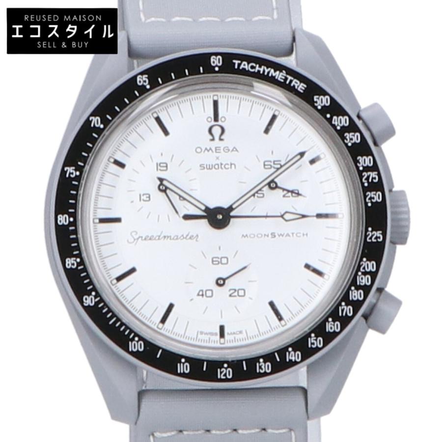 【ほぼ未使用】オメガ　スウォッチムーンウォッチ　ホワイト ほぼ未使用】オメガ スウォッチムーンウォッチ ホワイト - メルカリ