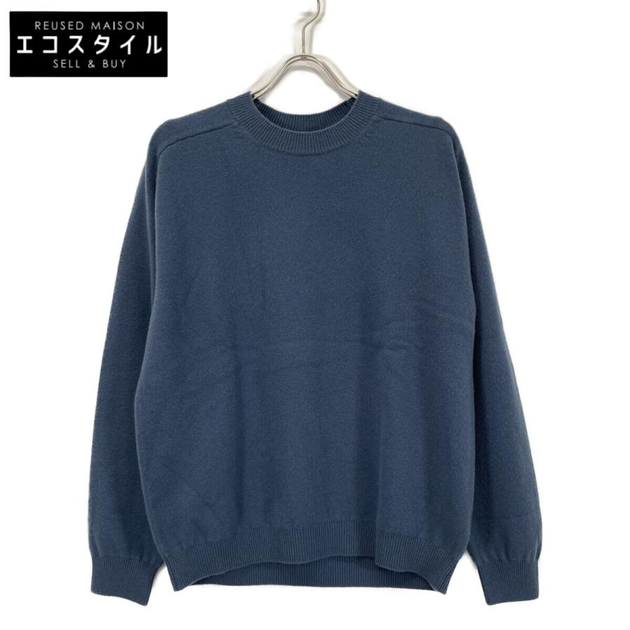BATONER バトナー BN-21FM-032 ネイビー ウール クルーネック ニット