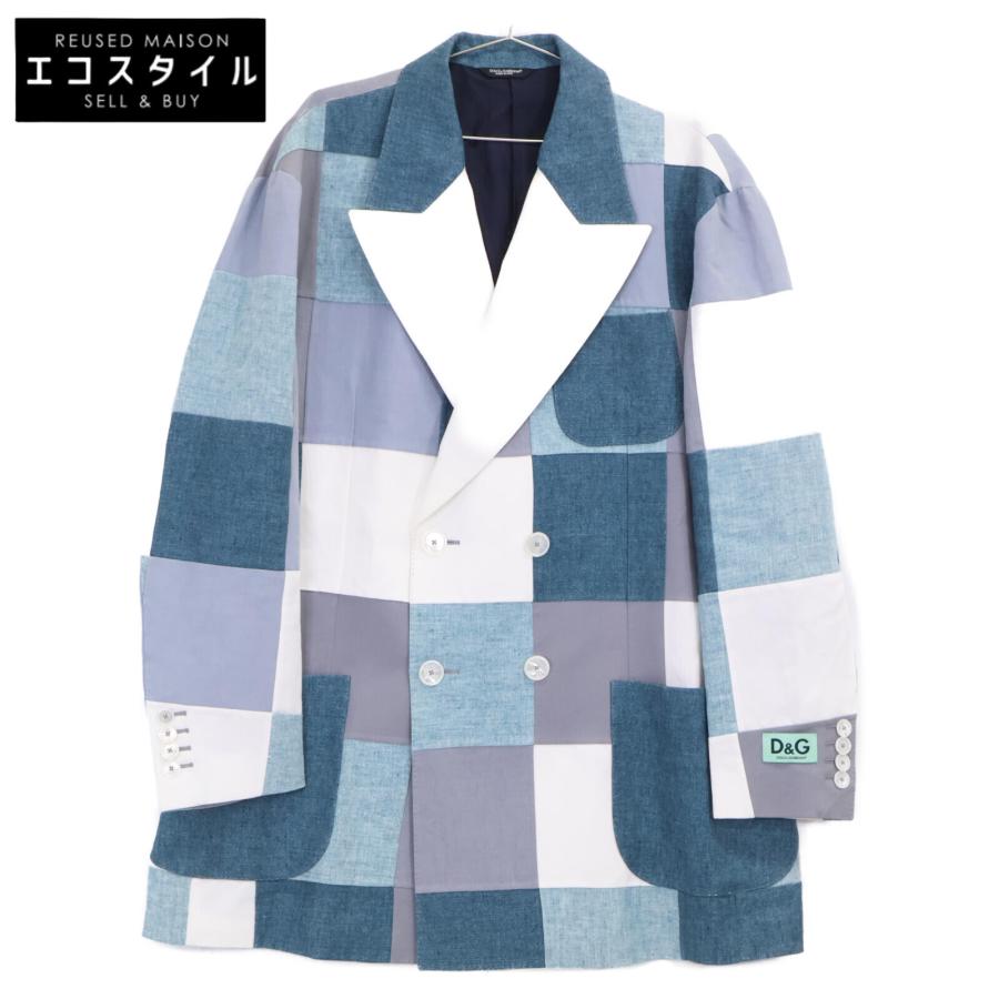 DOLCE&GABBANA ドルチェアンドガッバーナ ブルー系 パッチワーク