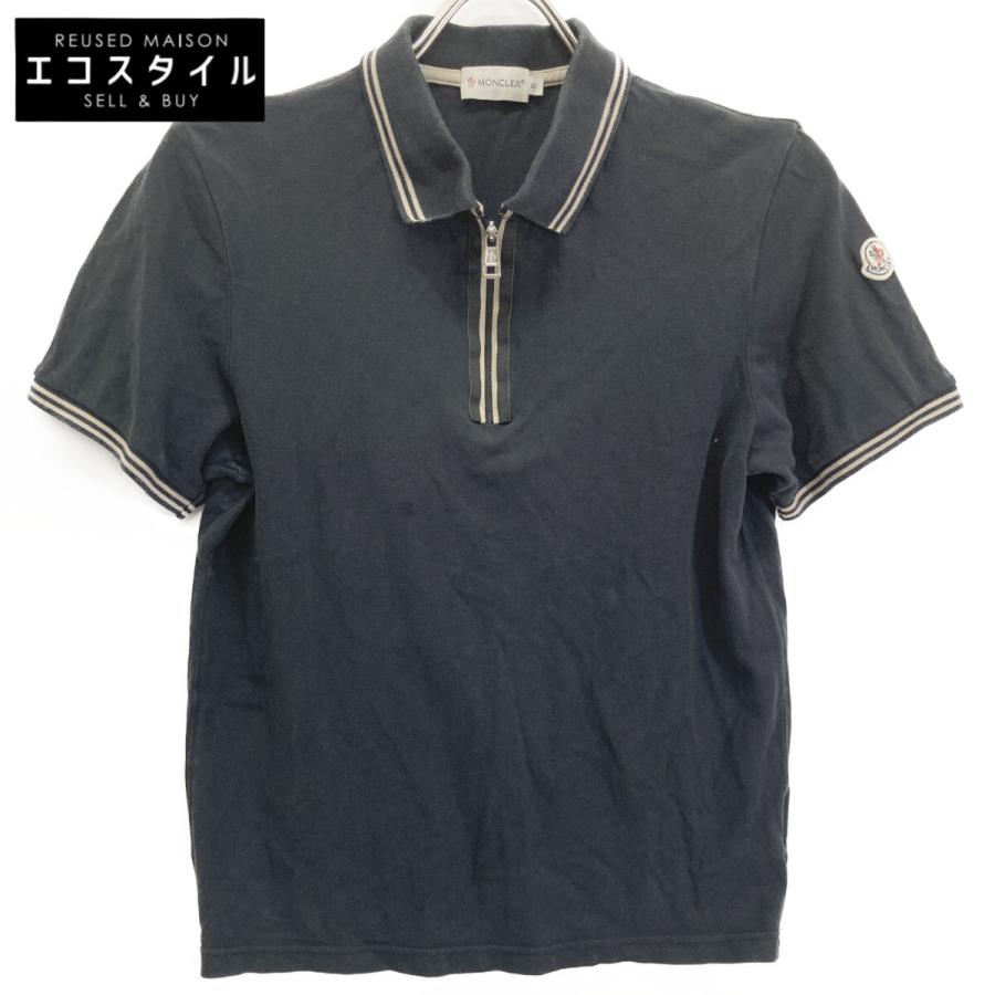 MONCLER（モンクレール） ブラック ハーフジップ ポロシャツ s