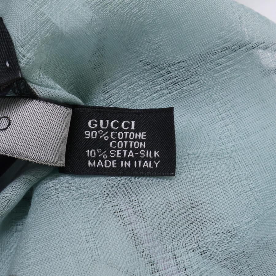 GUCCI シルク スカーフ ホースビット柄 グリーン GUCCI（グッチ） ホースビット柄 シルク/コットン スカーフ グリーン系