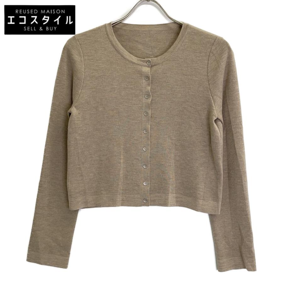 FOXEY フォクシー  ﾌﾞﾗｳﾝﾍﾞｰｼﾞｭ ｶｼﾐｱ×ｺｯﾄﾝ ｶｰﾃﾞｨｶﾞﾝ 40 FOXEY（フォクシー） ブラウンベージュ カシミア×コットン