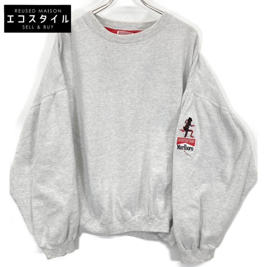 マルボロ】90S グレー トカゲ刺繍 長袖スウェット XL トップス
