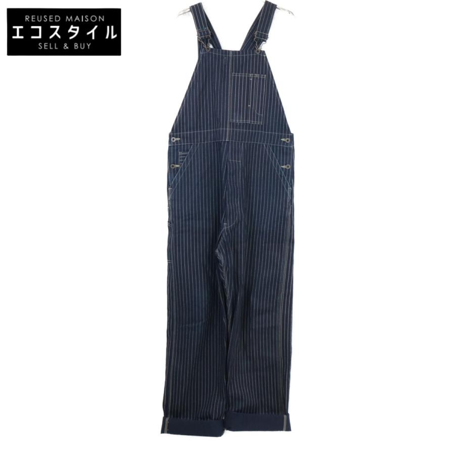 BELAFONTE ベラフォンテ ネイビー コットン ストライプ オーバーオール