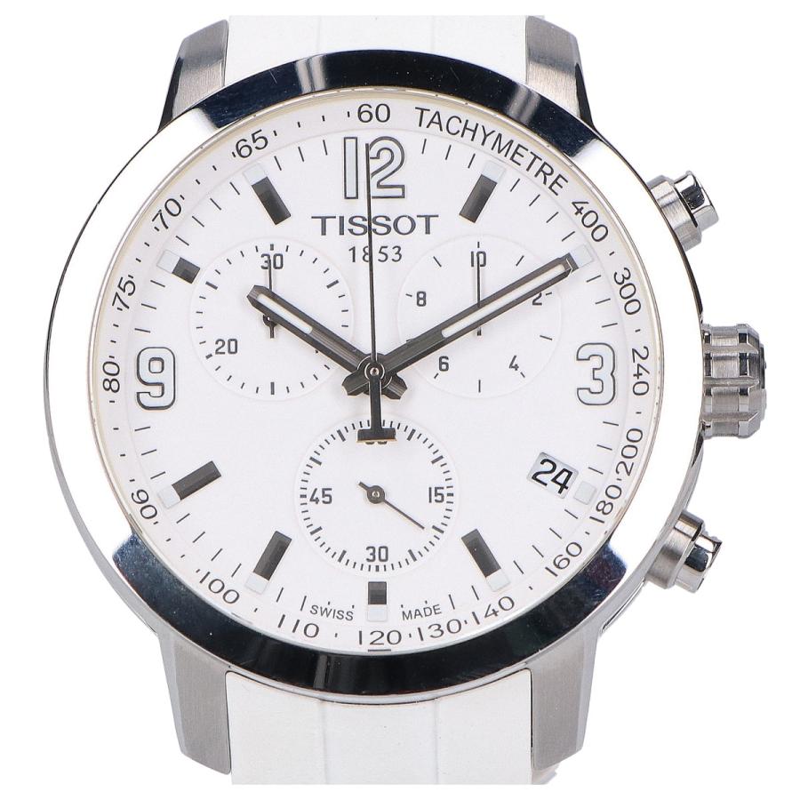 【稼働】TISSOT ティソ PRC200 クロノグラフ 白文字盤 メンズ 箱付 TISSOT（ティソ） T0554171701700 PRC200 Tスポーツ 白文字盤 クロノ