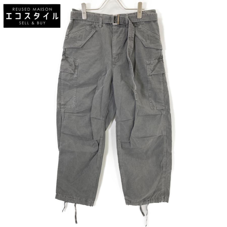 sacai（サカイ） 24-03500M グレー Garment Dye Rip Stop Pants カーキ