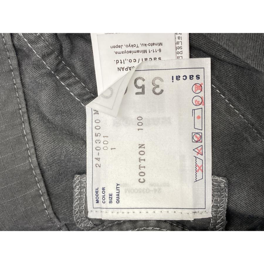 sacai（サカイ） 24-03500M グレー Garment Dye Rip Stop Pants カーキ