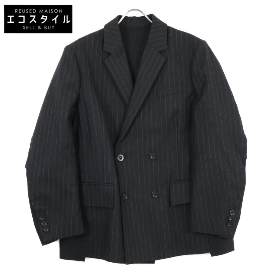 sacai　サカイ　ジャケット　黒 関税込み】sacai ブラック Suiting テーラードジャケット (sacai