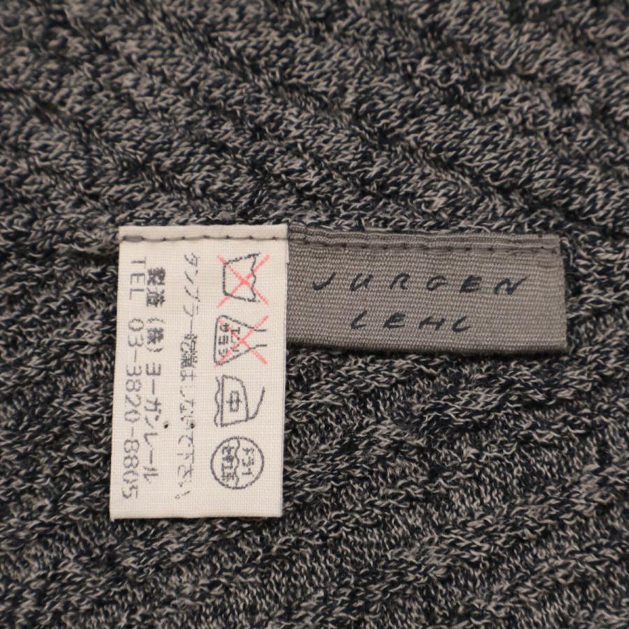 JURGEN LEHL ヨーガンレール グレー ウール ノーカラー シャツ