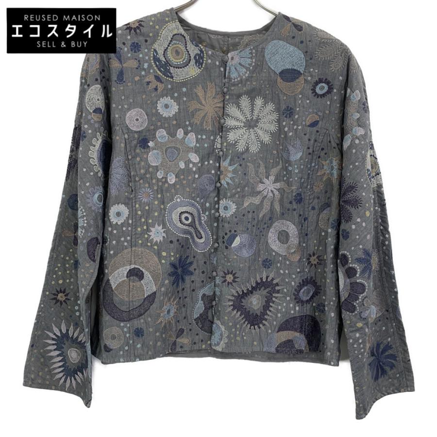 JURGEN LEHL ヨーガンレール グレー プラネット刺繍 コットン