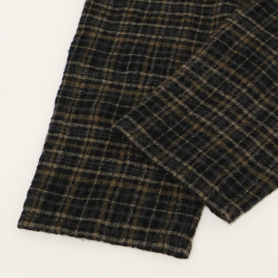 （専用です）ヨーガンレールコットンシルクビッグチェック墨黒茶グリーン系の多色 専用です）ヨーガンレールコットンシルクビッグチェック墨黒茶グリーン